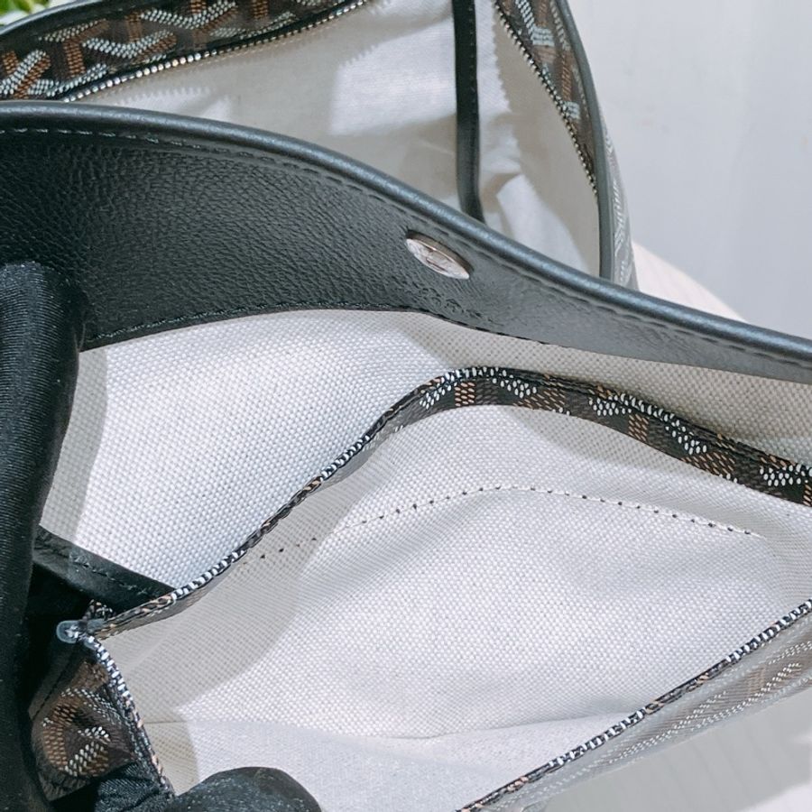 TK1731 戈雅 狗牙 腋下 單肩 大袋 特別款 心印款 Goyard Boheme Hobo Bag With Heart Black [Unused]-17