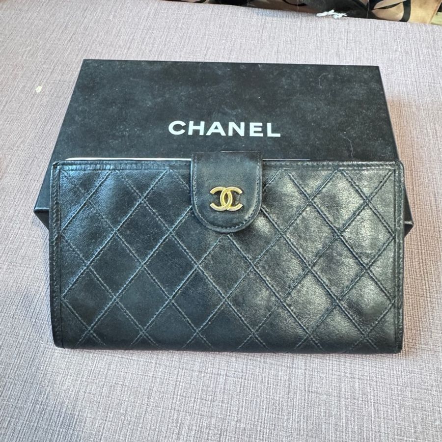 VINTAGE Chanel 壓扣中夾-0