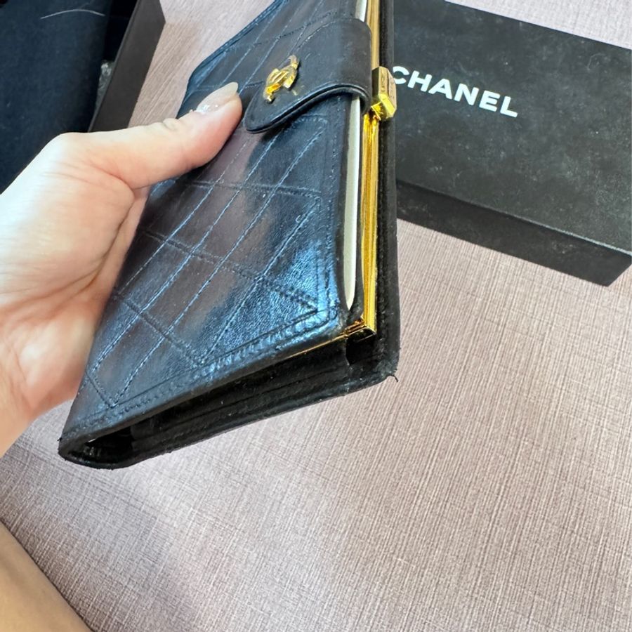VINTAGE Chanel 壓扣中夾-4