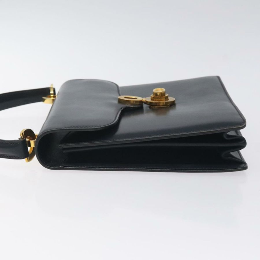 【日本直送】GUCCI 手提包 皮革 海軍藍 金色 正品 ep9190-3