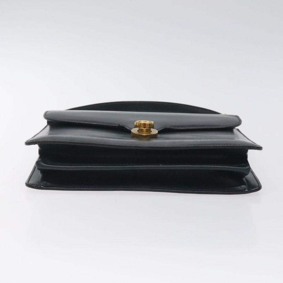 【日本直送】GUCCI 手提包 皮革 海軍藍 金色 正品 ep9190-4