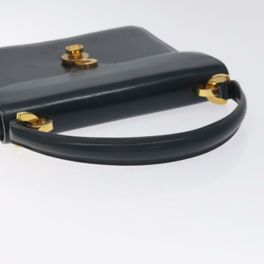 【日本直送】GUCCI 手提包 皮革 海軍藍 金色 正品 ep9190-6