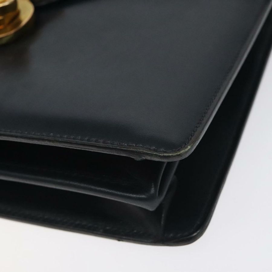 【日本直送】GUCCI 手提包 皮革 海軍藍 金色 正品 ep9190-7