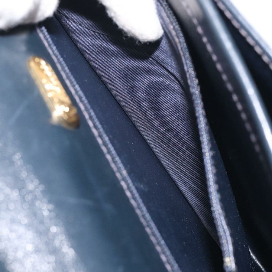 【日本直送】GUCCI 手提包 皮革 海軍藍 金色 正品 ep9190-11