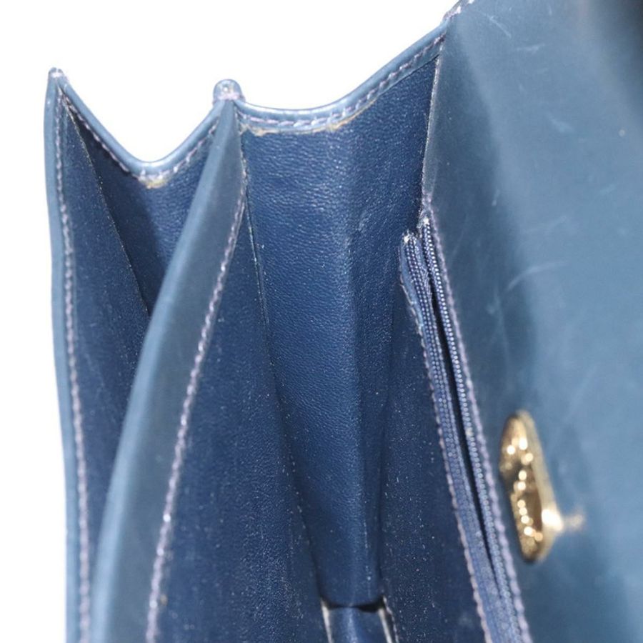 【日本直送】GUCCI 手提包 皮革 海軍藍 金色 正品 ep9190-19