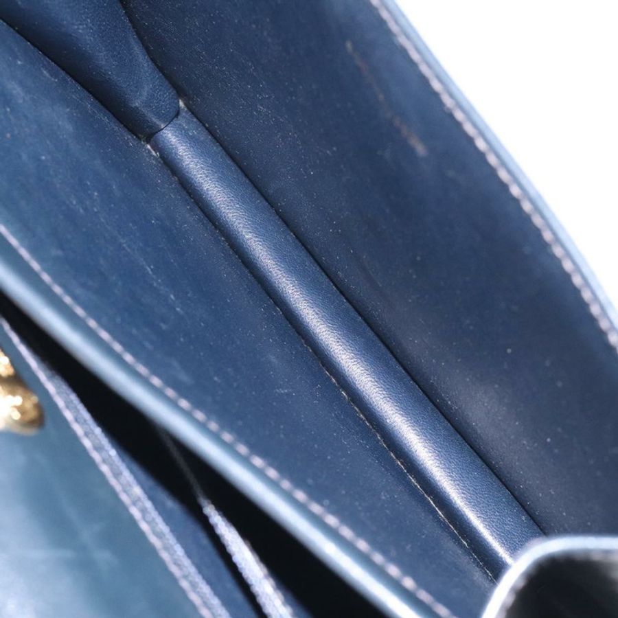 【日本直送】GUCCI 手提包 皮革 海軍藍 金色 正品 ep9190-20