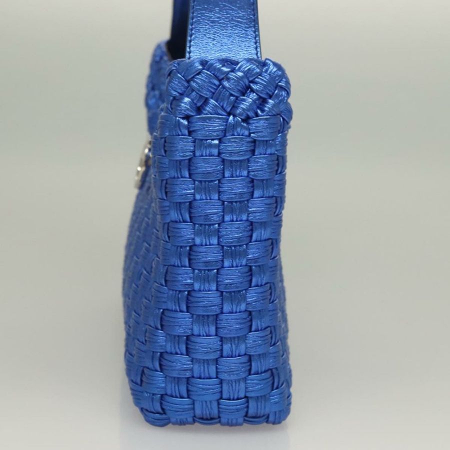 【日本直送】Salvatore Ferragamo Gancini 單背包,皮革材質,藍色/銀色,正品,貨號 128561V-2