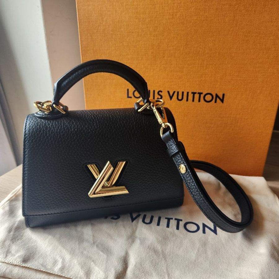 Louis Vuitton Twist One Handle BB 黑色牛皮 斜背/肩背/手提三用包-0