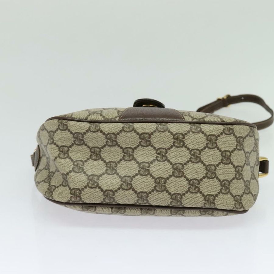 【日本直送】GUCCI GG Supreme Web Sherry Line 手提包 PVC 米色 金色 001 123 6177 正品 125752-4