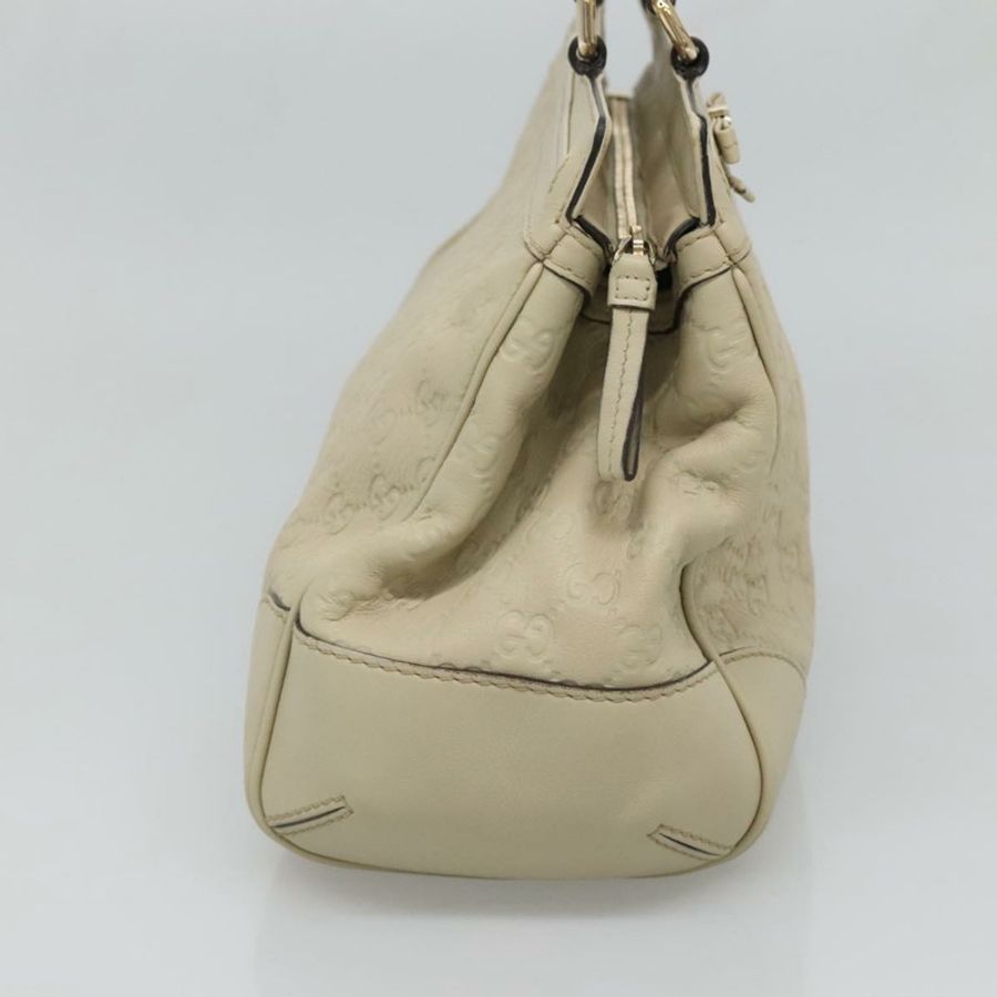 【日本直送】GUCCI GG帆布 Guccissima Pretty 手提包 皮革 米色 金色 257063 正品 129430-2