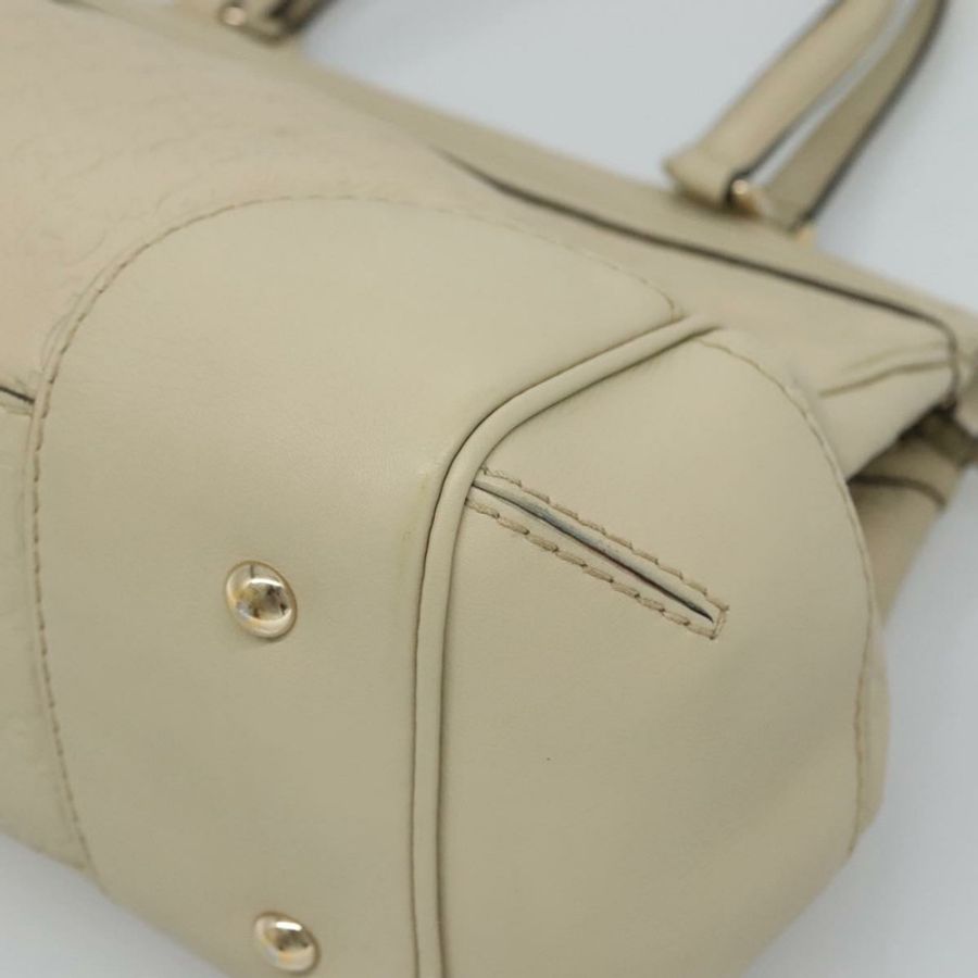 【日本直送】GUCCI GG帆布 Guccissima Pretty 手提包 皮革 米色 金色 257063 正品 129430-14
