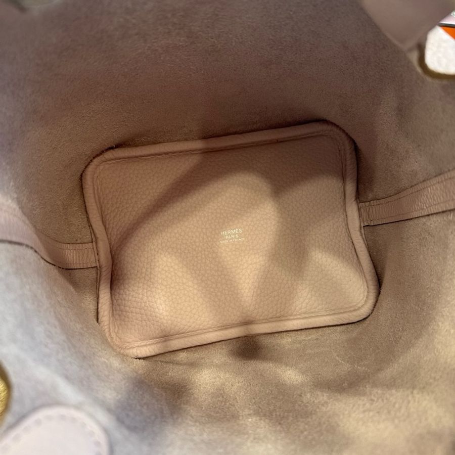 HERMES picotin18 梦幻紫银扣 tc stamp W-3