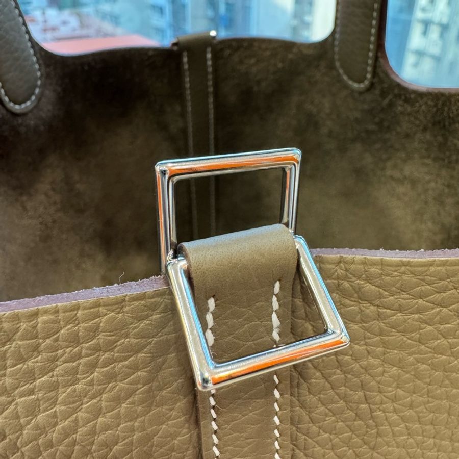 HERMES picotin18 大象灰银扣 stamp k-10