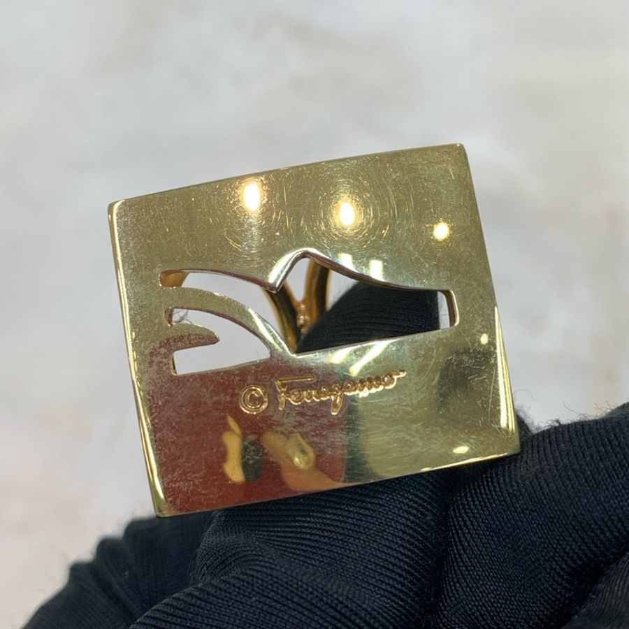 FERRAGAMO 方形絲巾扣 XA086-0
