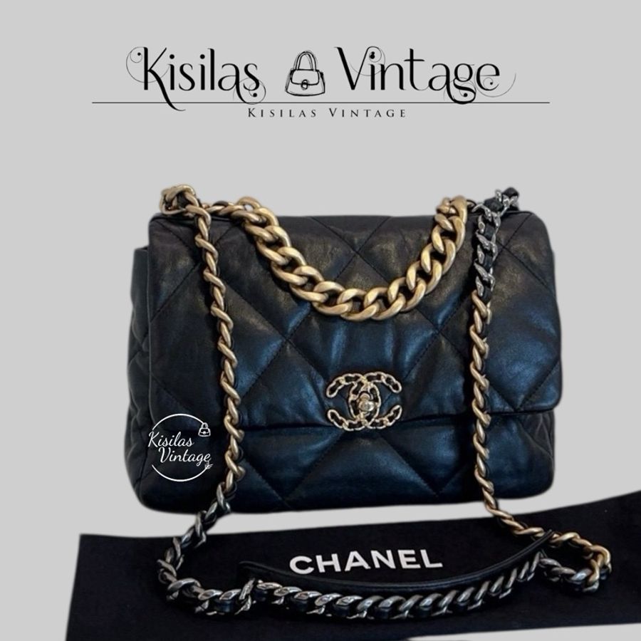 Chanel 19bag small 小號金扣-0