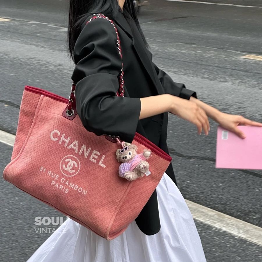 🈶購證 #櫃上新款20萬 #全網最低 香奈兒沙灘包西瓜紅🉑肩背 夏天必備旅遊單品🔥-2