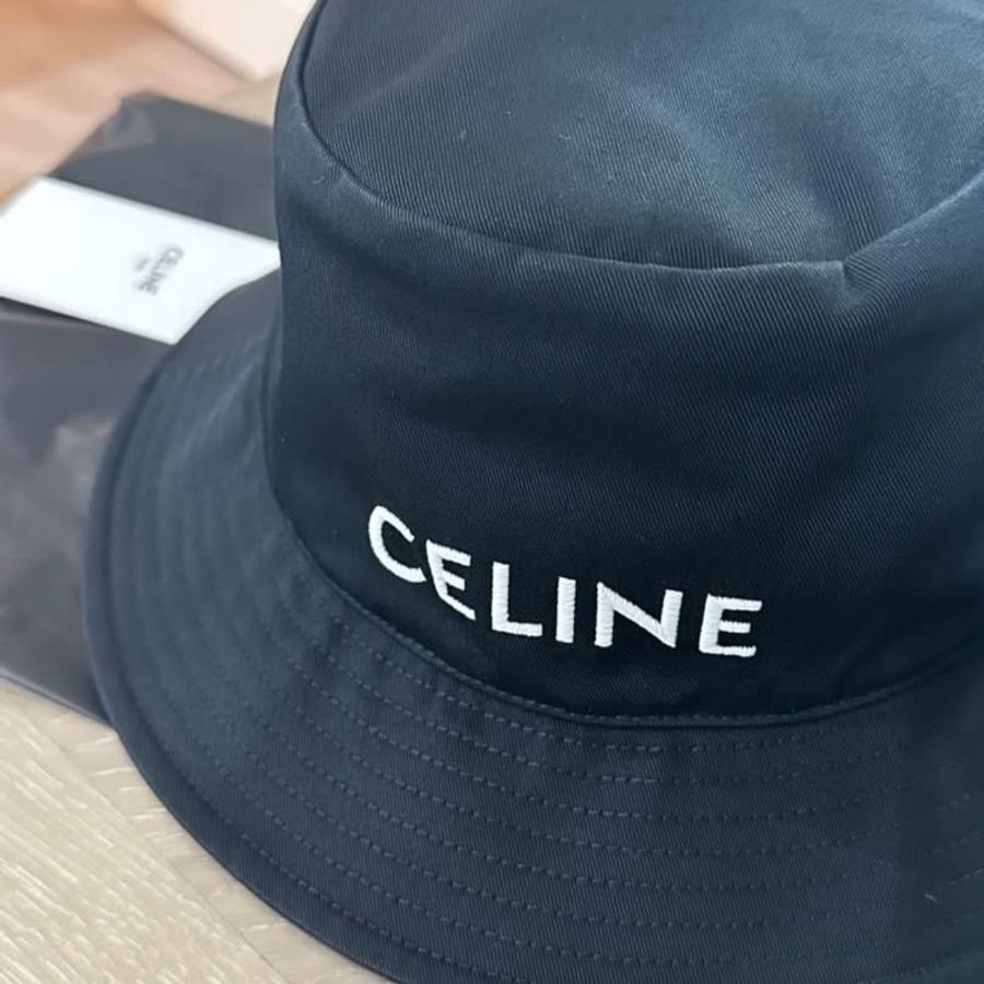 全新 Celine Bucket Hat 漁夫帽 黑色 中碼-0