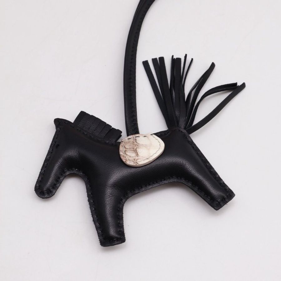 HERMES Rodeo小馬 - 黑拚鱷魚皮 W-4