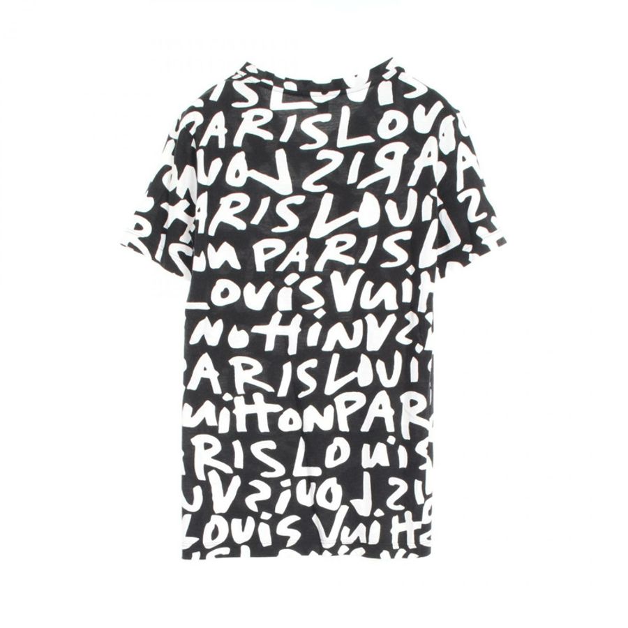 路易威登 (LOUIS VUITTON) T卹 RW091TWOTS09JES 純棉 黑色 二手 男款 XS碼-1