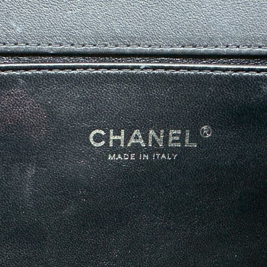 CHANEL 黑銀小羊皮BOY 25-5