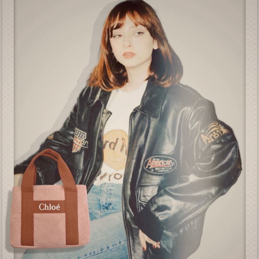 Chloe蔻依 Maison Woody 燈芯絨 托特包 女款 粉色-3