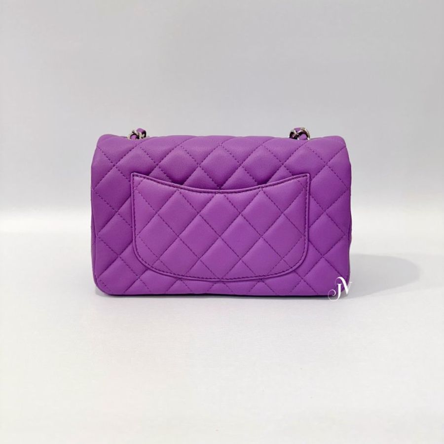 CHANEL糖果紫羊皮菱格銀釦MINICOCO A69900-4