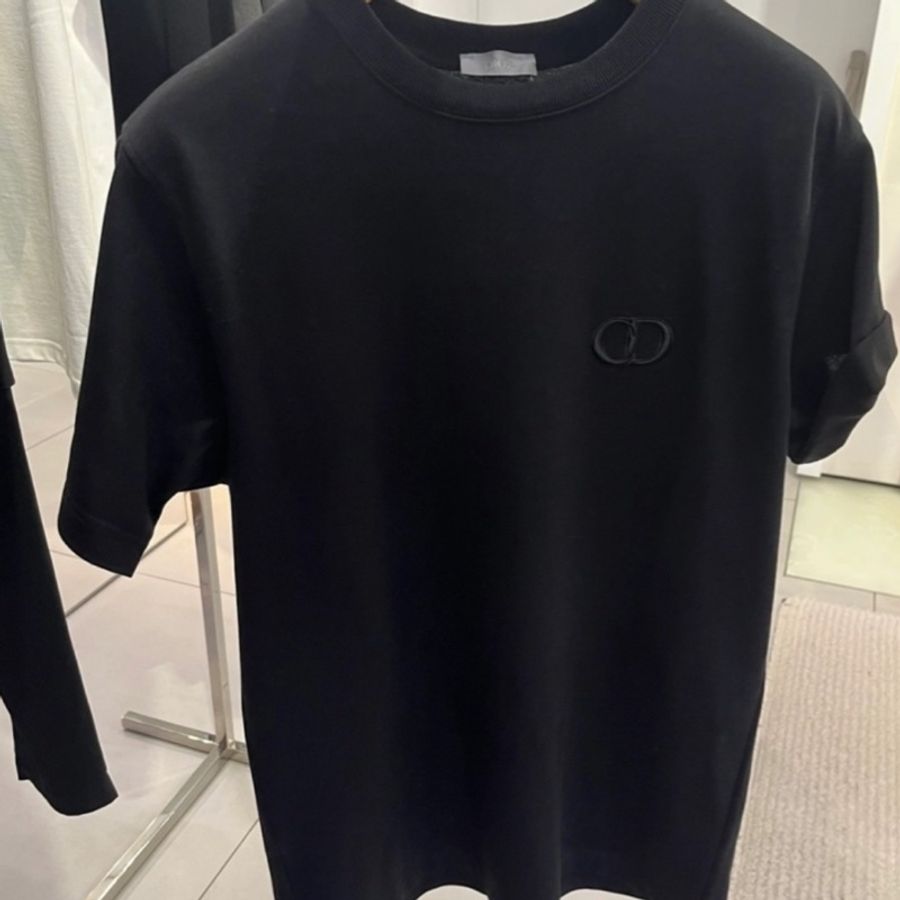 全新代購!Dior Logo純色刺繡 T恤 短袖上衣-1