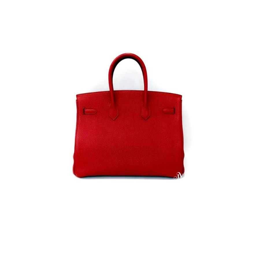Hermes紅色togo銀釦35 birkin-3