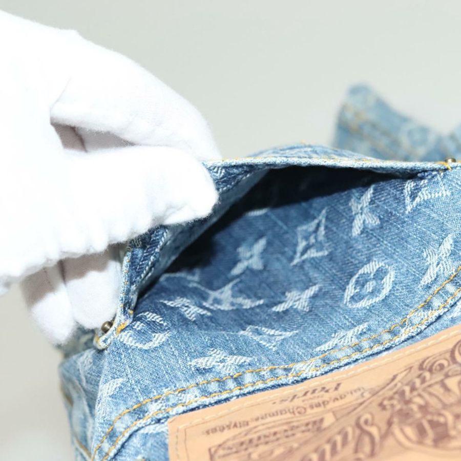 【日本直送】路易威登 Monogram 牛仔短褲 藍色 LV 正品 127399M-11