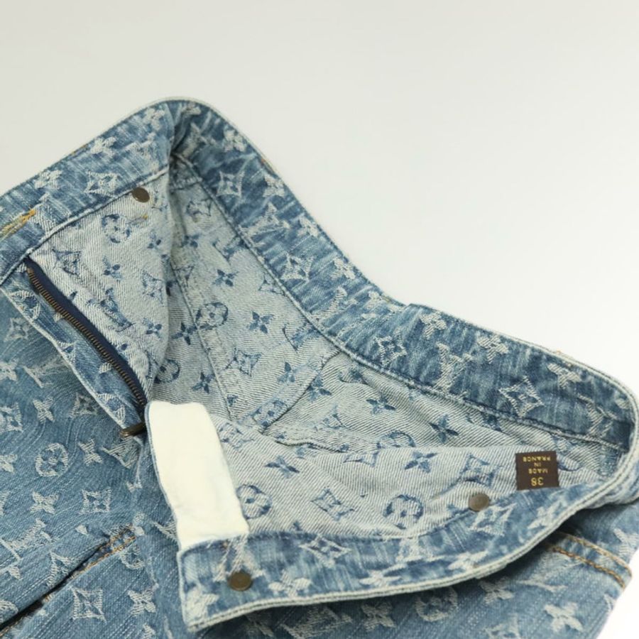 【日本直送】路易威登 Monogram 牛仔短褲 藍色 LV 正品 127399M-14