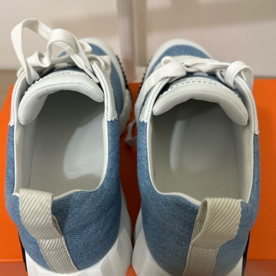 Hermes 經典鞋型皮拼牛仔👍👍👍👍40.5-9