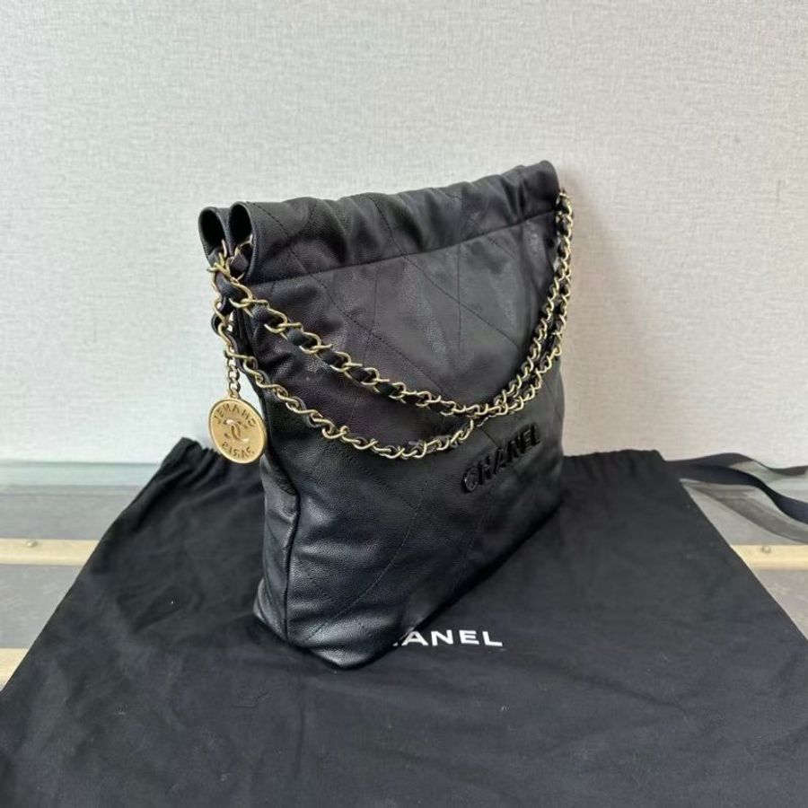 ✨CHANEL 22bag黑金黑字子母垃圾袋30*30*8 99新配件塵袋-1