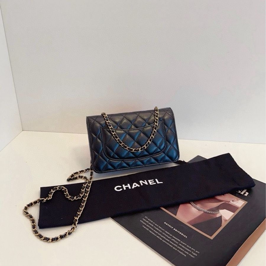 Chanel wallet on chain 鏈條包 黑金埃及系列-2