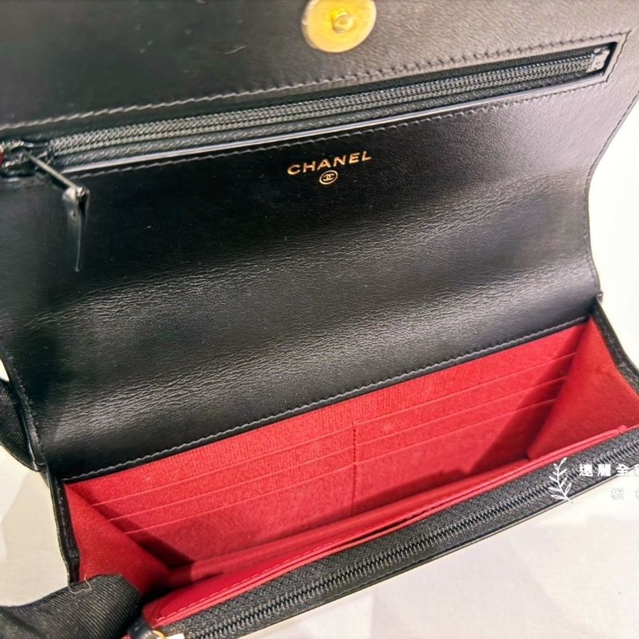 CHANEL 19系列黑小羊皮WOC AP0957-6