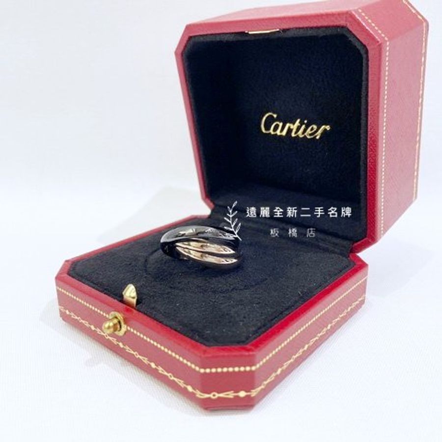 Cartier CLASSIC TRINITY三環白K黑陶瓷戒指-3