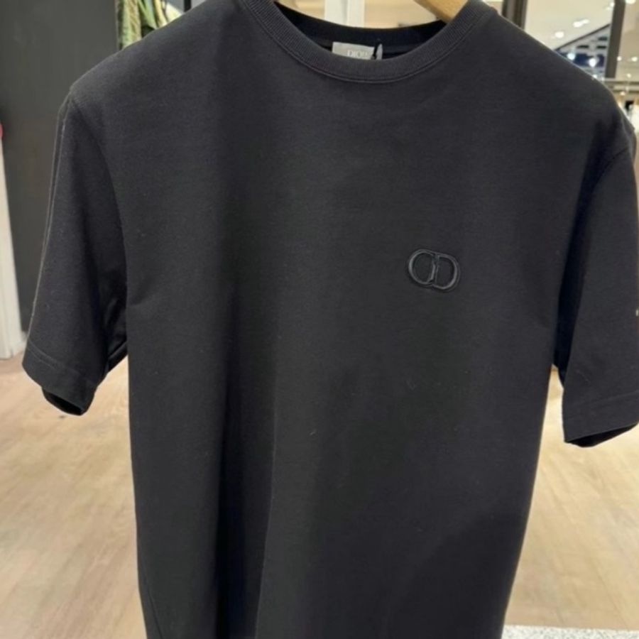 全新代購!Dior 迪奧 Logo刺繡 純色上衣 黑色M碼-0
