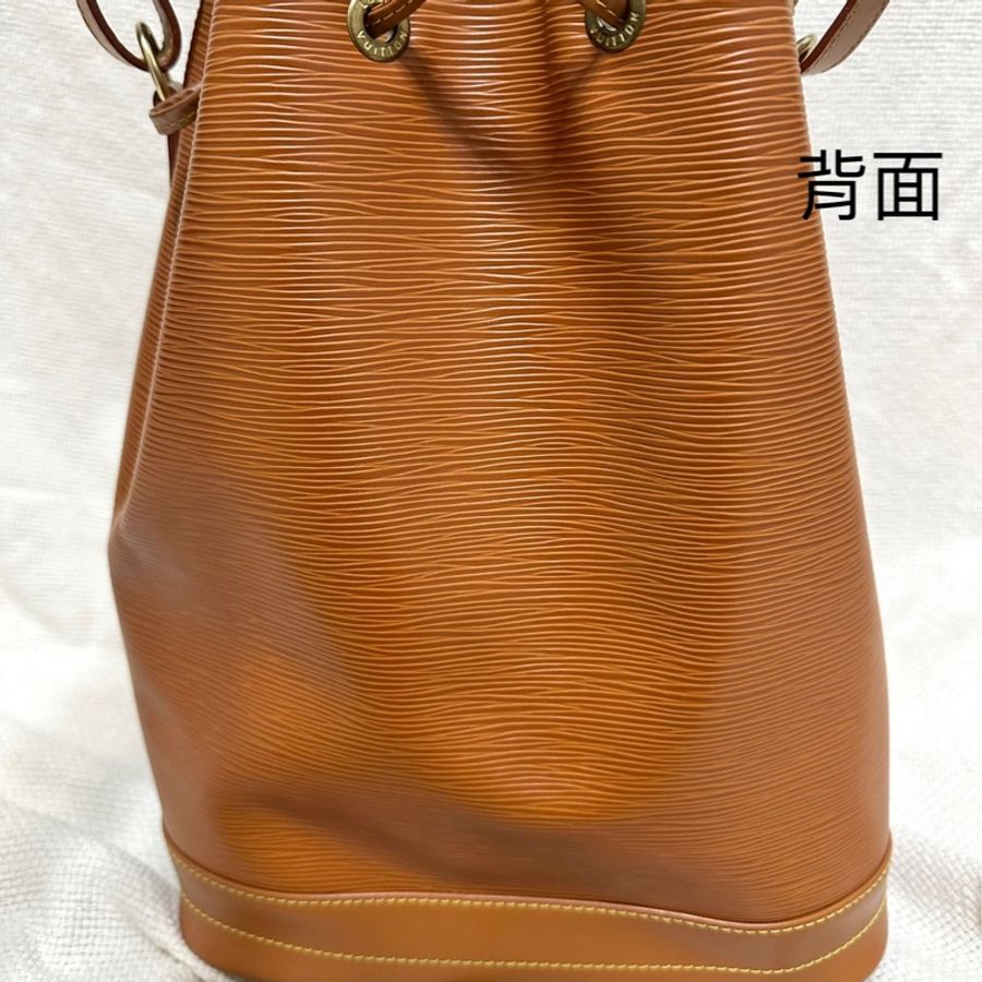 Louis Vuitton絕版水波紋Epi皮革 大水桶包 LV焦糖棕-11