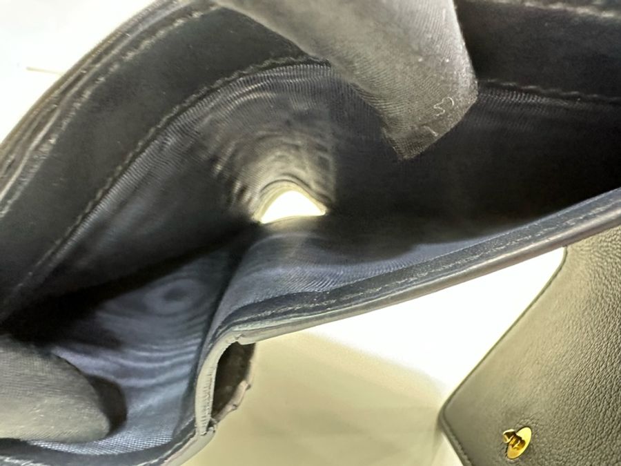 DIOR迪奥 30 Montaigne Oblique印花經典刺绣老花滿印三折 帆布 錢包 女款 牛仔藍色 22年編碼-8