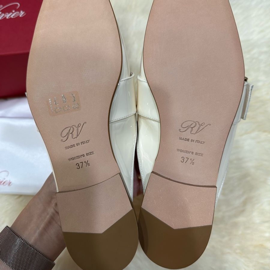 roger vivier 穆勒鞋/包頭拖鞋/白色穆勒鞋-8