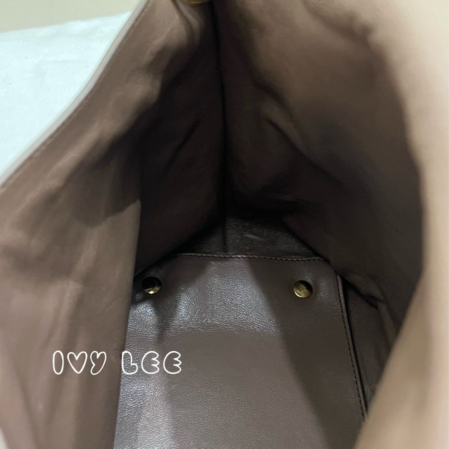 Salvatore Ferragamo 淡粉 米色小牛 Sookie斜背包 肩背包 正品 二手精品-10