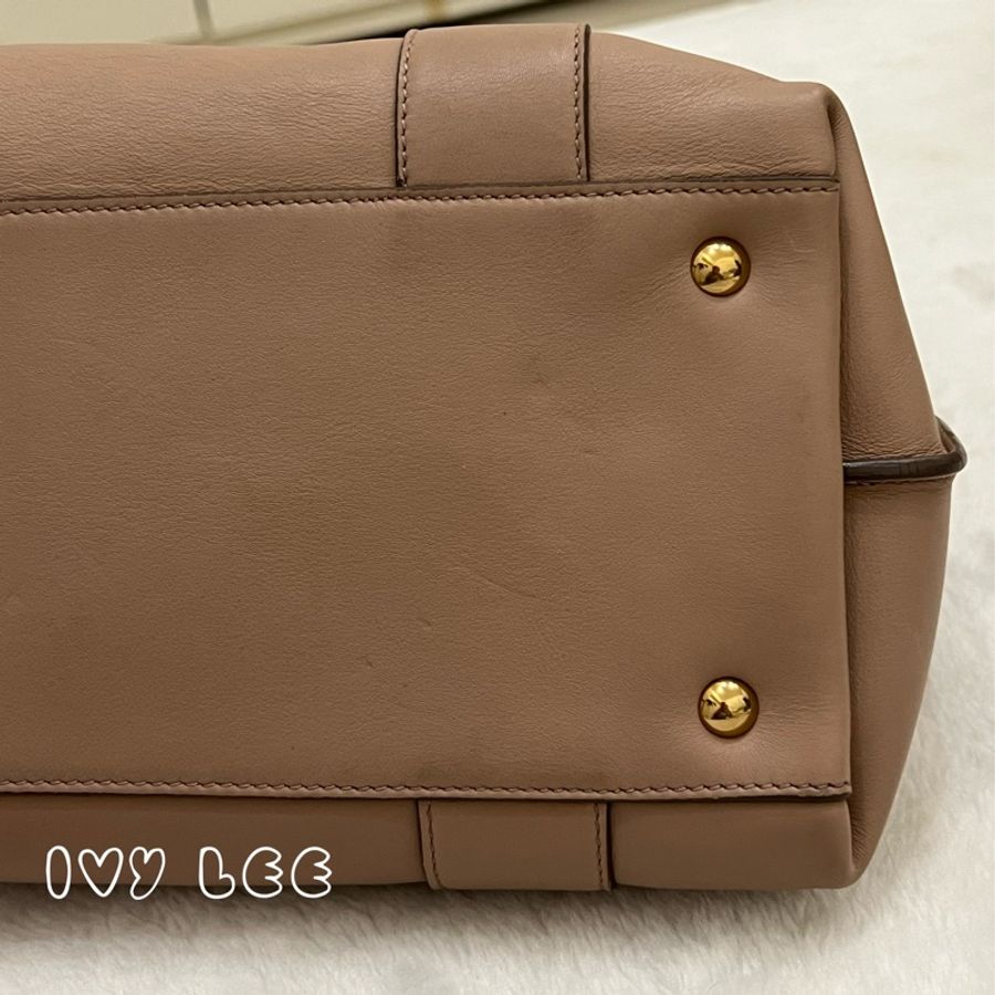 Salvatore Ferragamo 淡粉 米色小牛 Sookie斜背包 肩背包 正品 二手精品-39