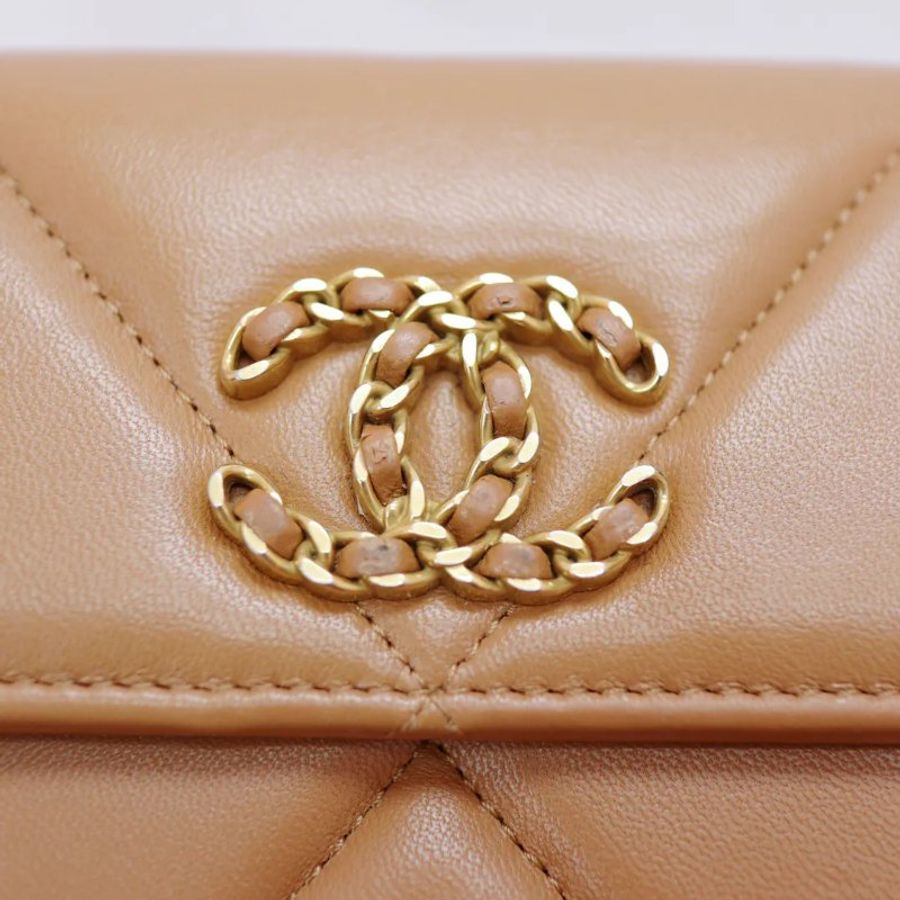 Chanel 19 長銀包焦糖色 錢包-11