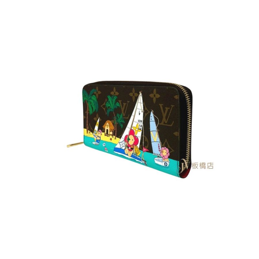 LV vivienne holiday原花拉鍊長夾M82839-1