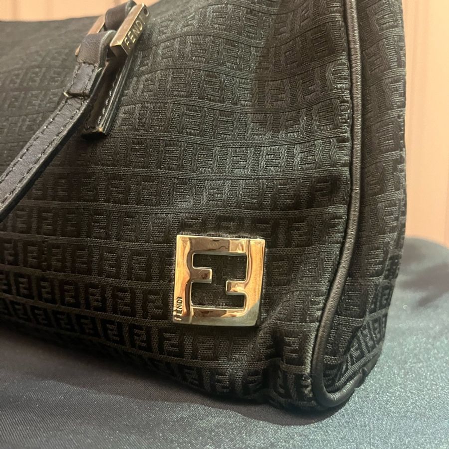 FENDI 中古老花logo手提包-5