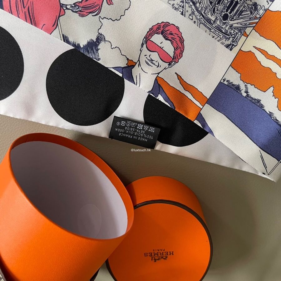 全新🍊 Hermes 愛馬仕Twill Up Maxi Twilly 小絲巾🧣-5