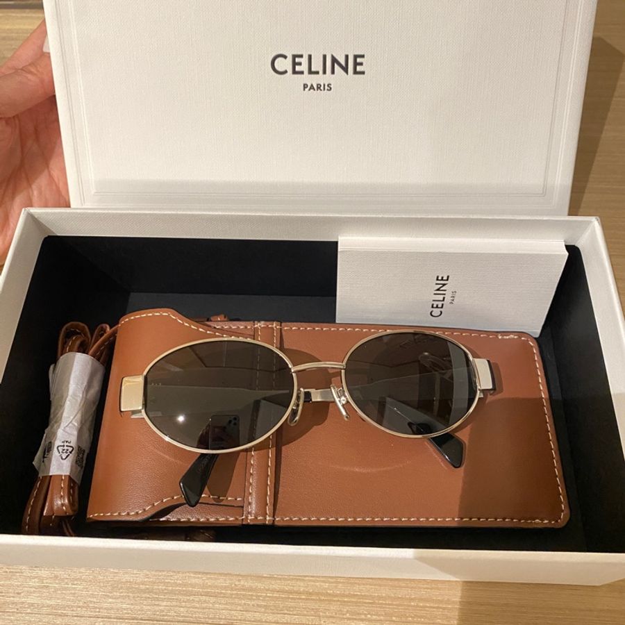 CELINE 凱旋門 CL40235U 16A 太陽眼鏡 墨鏡 銀框 劉宇寧同款-7