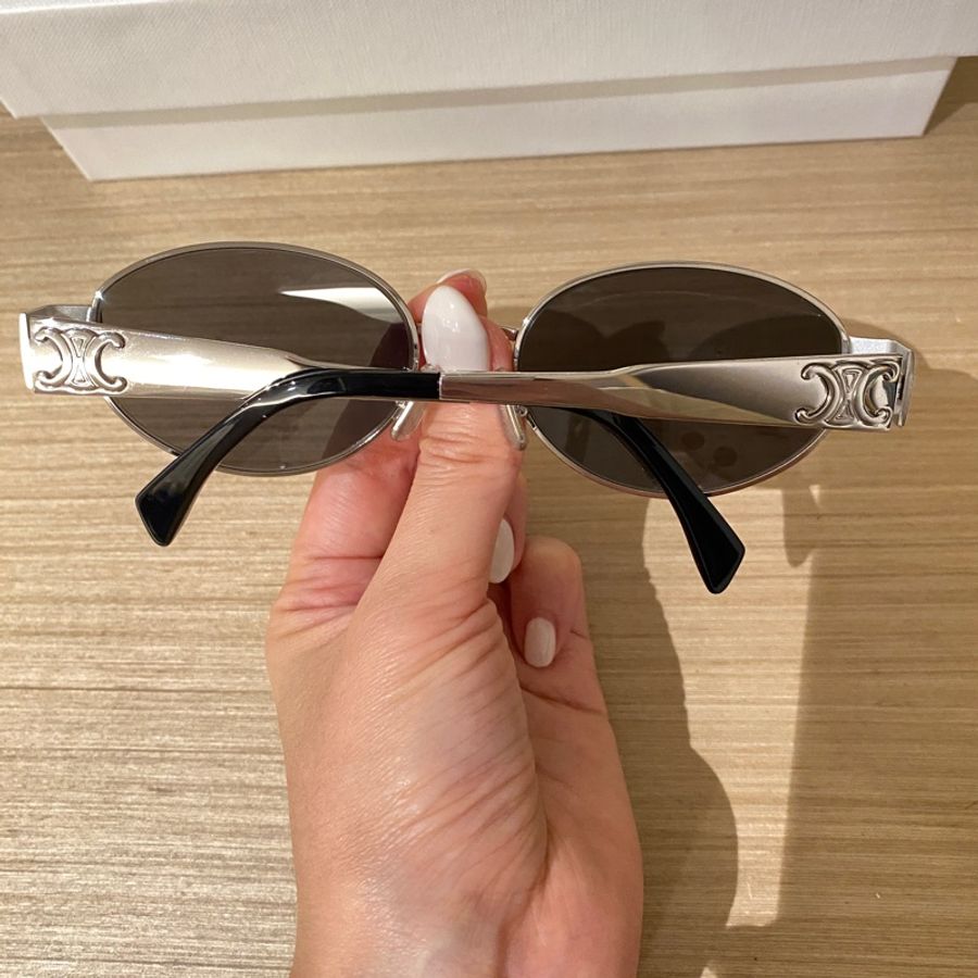 CELINE 凱旋門 CL40235U 16A 太陽眼鏡 墨鏡 銀框 劉宇寧同款-9