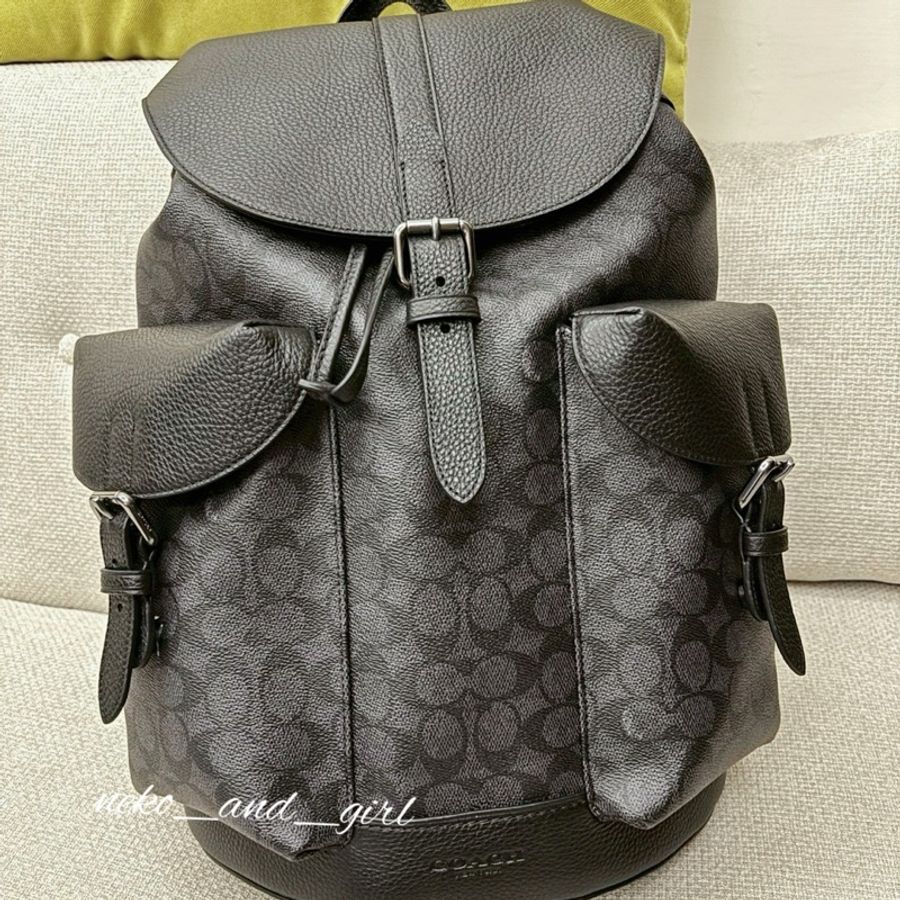 台灣現貨💕 Coach logo 後背包-0