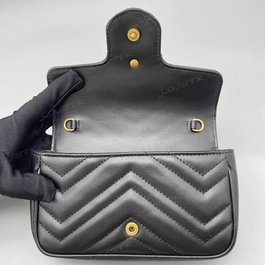 Gucci馬蒙超mini黑金-5