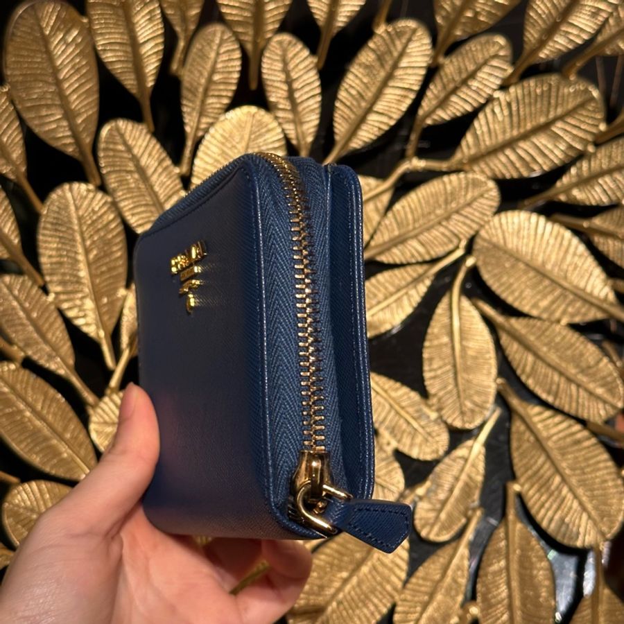 99新🌟prada #藍色 #荔枝牛皮 #短夾 #錢包-5